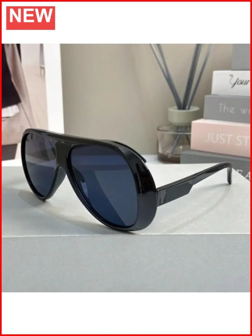 Retro Oversized Square Aviator Sunglasses UV400 Protection Polarized Driving